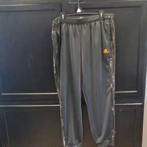 Adidas Men's Gray Joggers with Camo Accents